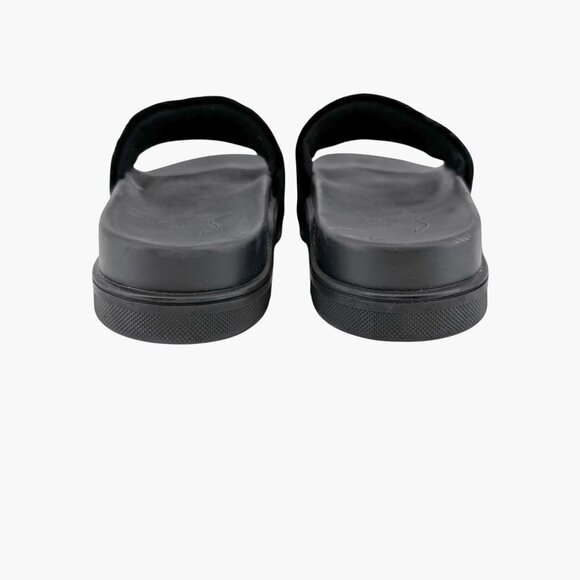 Christian Louboutin 'Navy Pool' Slide Sandals Size 37 US 7 Black Velvet Logo 35 - Picture 7 of 12